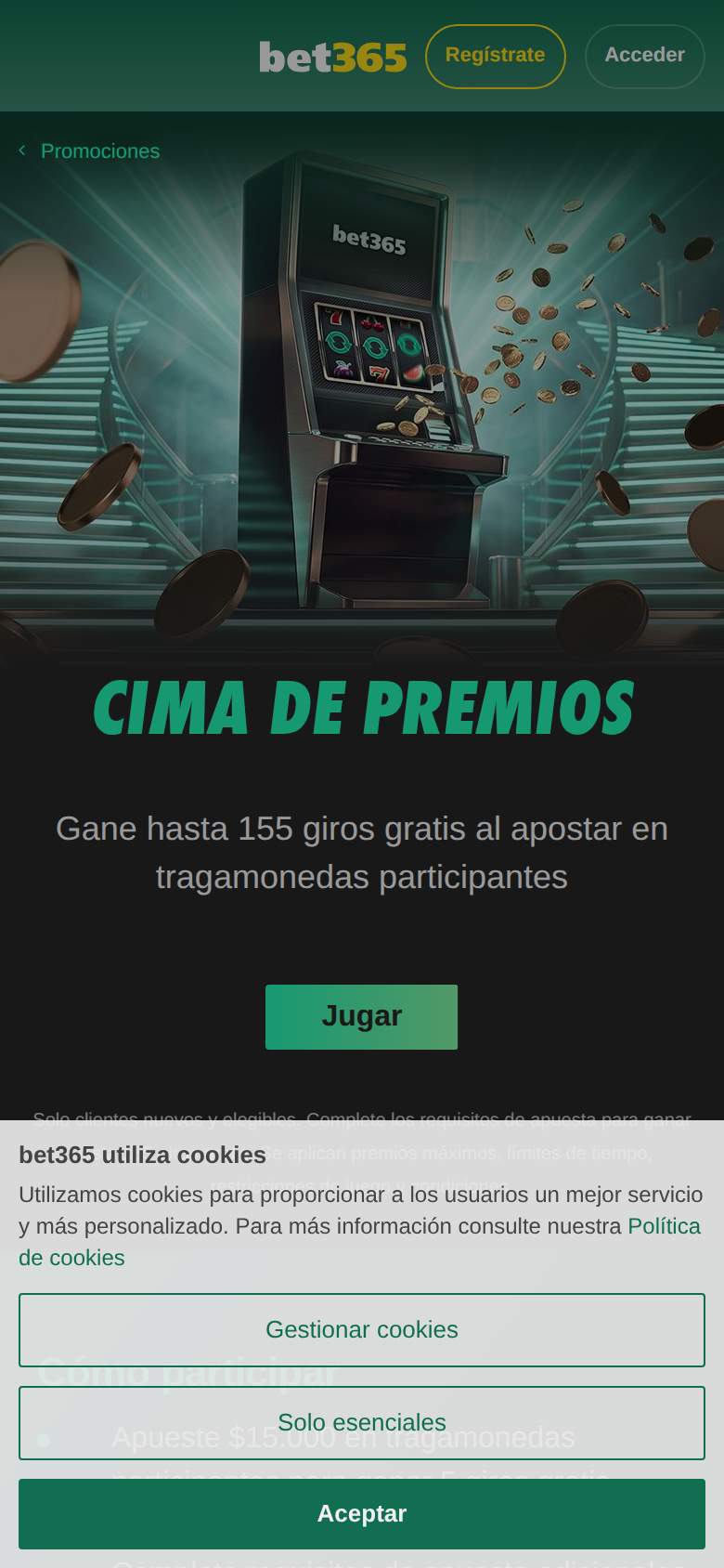 bet365 — página de promociones